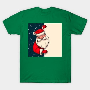 Santa Claus Holding banner T-Shirt